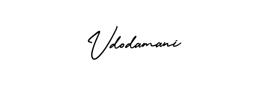 Vdodamani stylish signature style. Best Handwritten Sign (AmerikaSignatureDemo-Regular) for my name. Handwritten Signature Collection Ideas for my name Vdodamani. Vdodamani signature style 3 images and pictures png