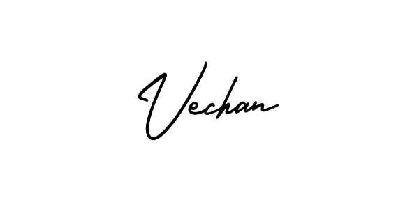 It looks lik you need a new signature style for name Vechan. Design unique handwritten (AmerikaSignatureDemo-Regular) signature with our free signature maker in just a few clicks. Vechan signature style 3 images and pictures png