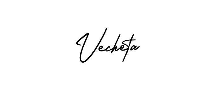 You should practise on your own different ways (AmerikaSignatureDemo-Regular) to write your name (Vecheta) in signature. don't let someone else do it for you. Vecheta signature style 3 images and pictures png