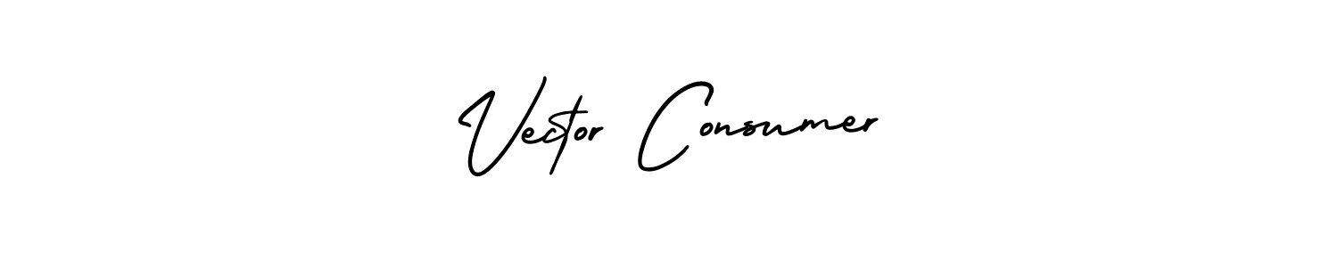 Make a beautiful signature design for name Vector Consumer. With this signature (AmerikaSignatureDemo-Regular) style, you can create a handwritten signature for free. Vector Consumer signature style 3 images and pictures png