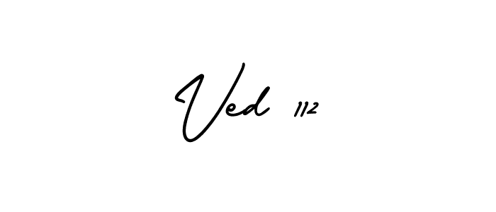 You should practise on your own different ways (AmerikaSignatureDemo-Regular) to write your name (Ved 112) in signature. don't let someone else do it for you. Ved 112 signature style 3 images and pictures png
