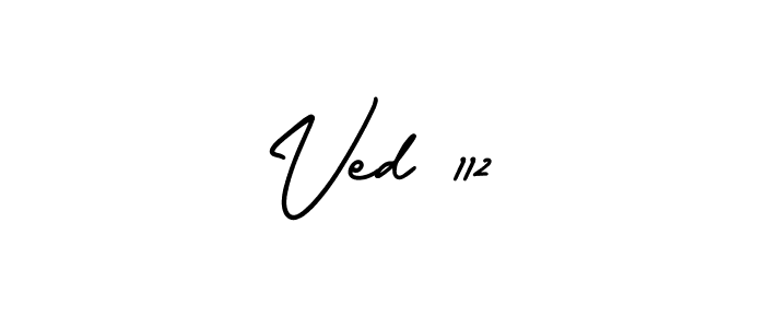 How to make Ved 112 signature? AmerikaSignatureDemo-Regular is a professional autograph style. Create handwritten signature for Ved 112 name. Ved 112 signature style 3 images and pictures png