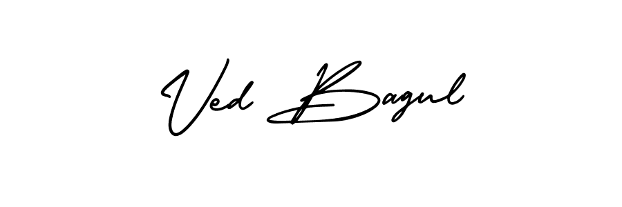 How to make Ved Bagul name signature. Use AmerikaSignatureDemo-Regular style for creating short signs online. This is the latest handwritten sign. Ved Bagul signature style 3 images and pictures png