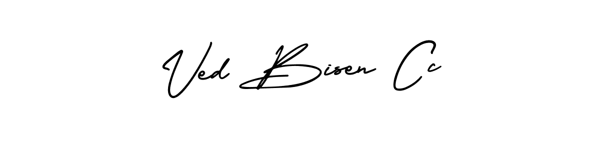 This is the best signature style for the Ved Bisen Cc name. Also you like these signature font (AmerikaSignatureDemo-Regular). Mix name signature. Ved Bisen Cc signature style 3 images and pictures png