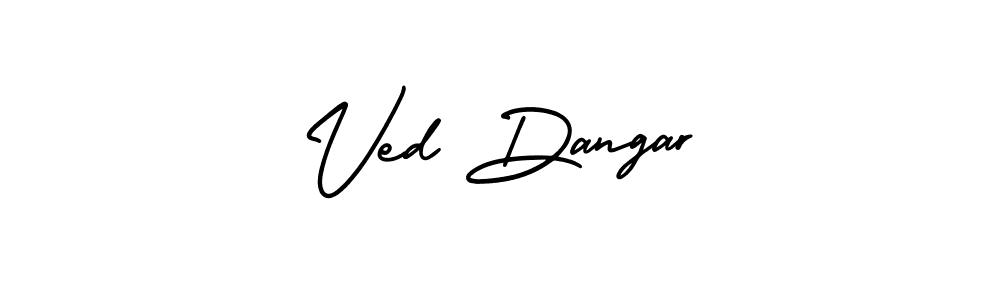 Create a beautiful signature design for name Ved Dangar. With this signature (AmerikaSignatureDemo-Regular) fonts, you can make a handwritten signature for free. Ved Dangar signature style 3 images and pictures png
