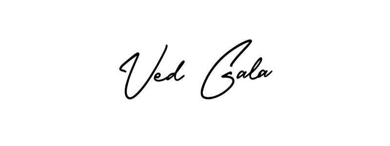 Use a signature maker to create a handwritten signature online. With this signature software, you can design (AmerikaSignatureDemo-Regular) your own signature for name Ved Gala. Ved Gala signature style 3 images and pictures png