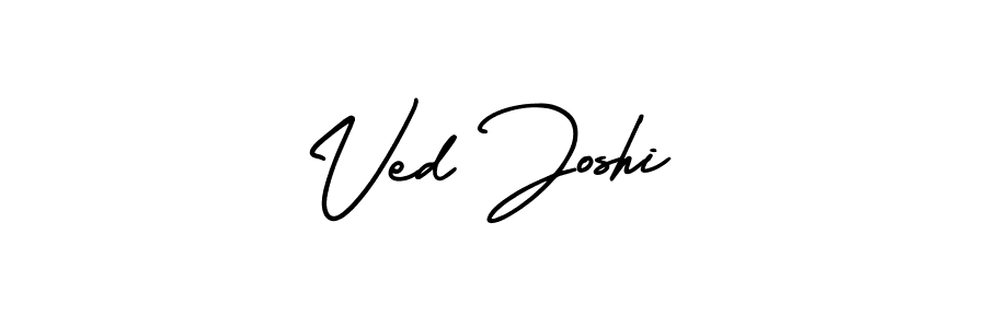 How to make Ved Joshi signature? AmerikaSignatureDemo-Regular is a professional autograph style. Create handwritten signature for Ved Joshi name. Ved Joshi signature style 3 images and pictures png