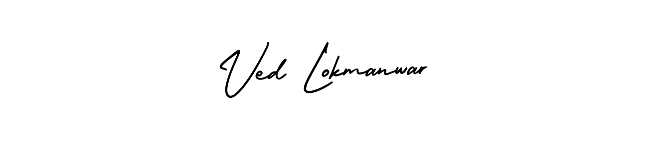 Create a beautiful signature design for name Ved Lokmanwar. With this signature (AmerikaSignatureDemo-Regular) fonts, you can make a handwritten signature for free. Ved Lokmanwar signature style 3 images and pictures png