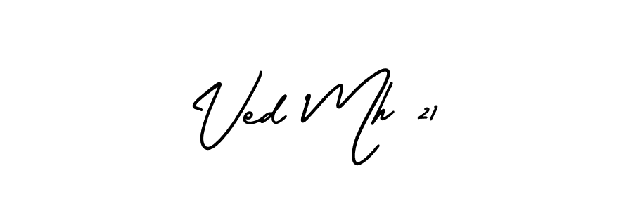 Make a beautiful signature design for name Ved Mh 21. With this signature (AmerikaSignatureDemo-Regular) style, you can create a handwritten signature for free. Ved Mh 21 signature style 3 images and pictures png