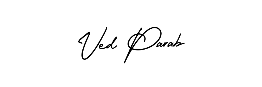 Make a beautiful signature design for name Ved Parab. Use this online signature maker to create a handwritten signature for free. Ved Parab signature style 3 images and pictures png