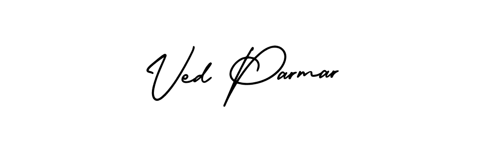 Design your own signature with our free online signature maker. With this signature software, you can create a handwritten (AmerikaSignatureDemo-Regular) signature for name Ved Parmar. Ved Parmar signature style 3 images and pictures png