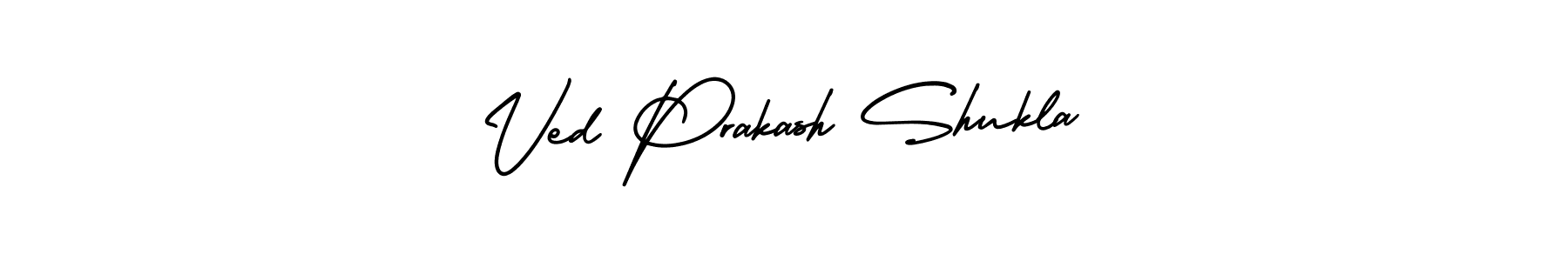 It looks lik you need a new signature style for name Ved Prakash Shukla. Design unique handwritten (AmerikaSignatureDemo-Regular) signature with our free signature maker in just a few clicks. Ved Prakash Shukla signature style 3 images and pictures png