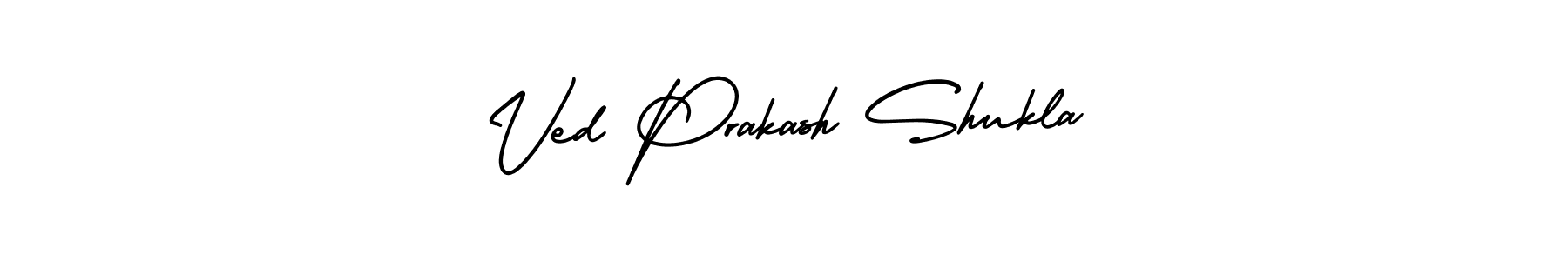 It looks lik you need a new signature style for name Ved Prakash Shukla. Design unique handwritten (AmerikaSignatureDemo-Regular) signature with our free signature maker in just a few clicks. Ved Prakash Shukla signature style 3 images and pictures png