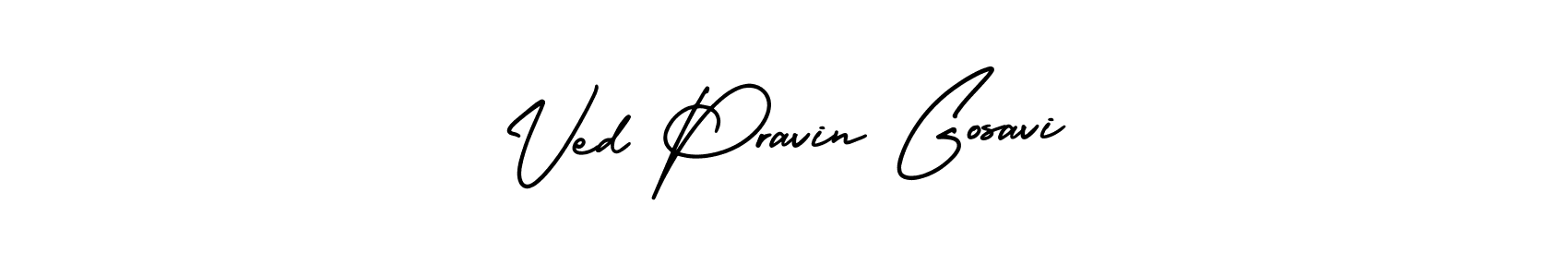 Use a signature maker to create a handwritten signature online. With this signature software, you can design (AmerikaSignatureDemo-Regular) your own signature for name Ved Pravin Gosavi. Ved Pravin Gosavi signature style 3 images and pictures png