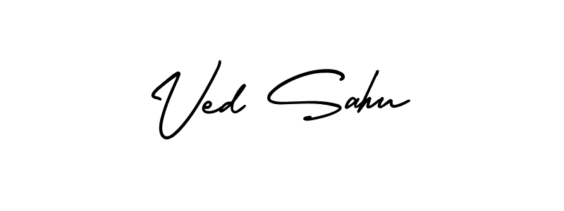 Make a beautiful signature design for name Ved Sahu. With this signature (AmerikaSignatureDemo-Regular) style, you can create a handwritten signature for free. Ved Sahu signature style 3 images and pictures png