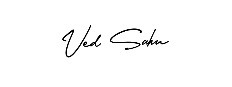 How to make Ved Sahu signature? AmerikaSignatureDemo-Regular is a professional autograph style. Create handwritten signature for Ved Sahu name. Ved Sahu signature style 3 images and pictures png