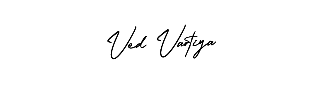 Design your own signature with our free online signature maker. With this signature software, you can create a handwritten (AmerikaSignatureDemo-Regular) signature for name Ved Vartiya. Ved Vartiya signature style 3 images and pictures png