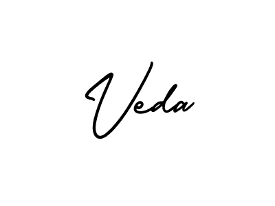 How to make Veda name signature. Use AmerikaSignatureDemo-Regular style for creating short signs online. This is the latest handwritten sign. Veda signature style 3 images and pictures png