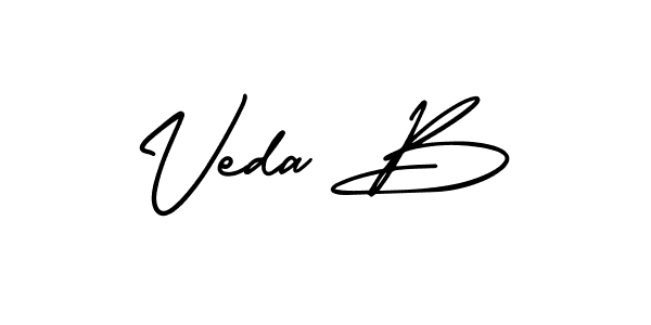 Veda B stylish signature style. Best Handwritten Sign (AmerikaSignatureDemo-Regular) for my name. Handwritten Signature Collection Ideas for my name Veda B. Veda B signature style 3 images and pictures png