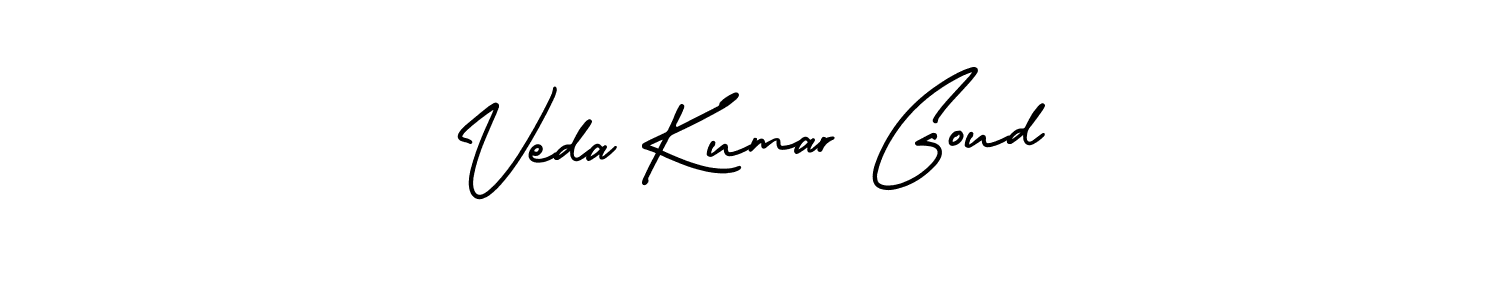 Design your own signature with our free online signature maker. With this signature software, you can create a handwritten (AmerikaSignatureDemo-Regular) signature for name Veda Kumar Goud. Veda Kumar Goud signature style 3 images and pictures png