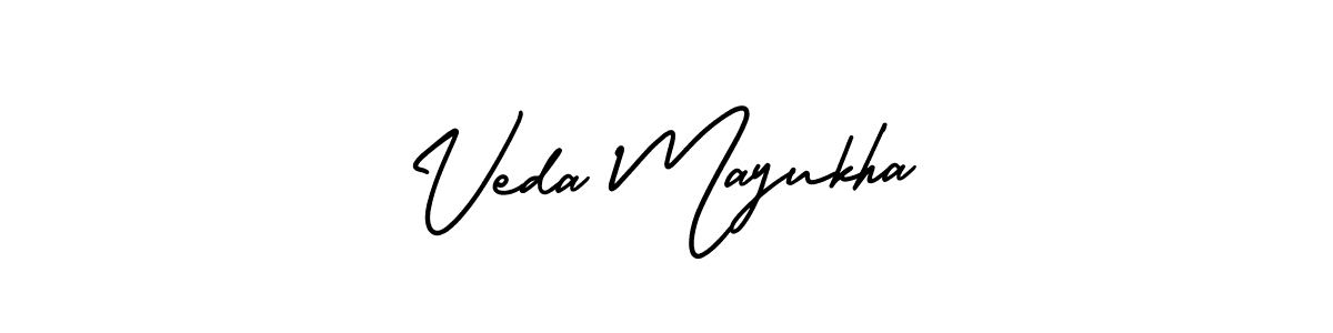 Also You can easily find your signature by using the search form. We will create Veda Mayukha name handwritten signature images for you free of cost using AmerikaSignatureDemo-Regular sign style. Veda Mayukha signature style 3 images and pictures png