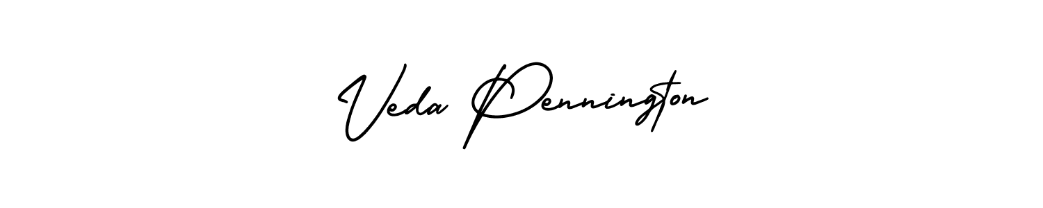 Make a beautiful signature design for name Veda Pennington. Use this online signature maker to create a handwritten signature for free. Veda Pennington signature style 3 images and pictures png