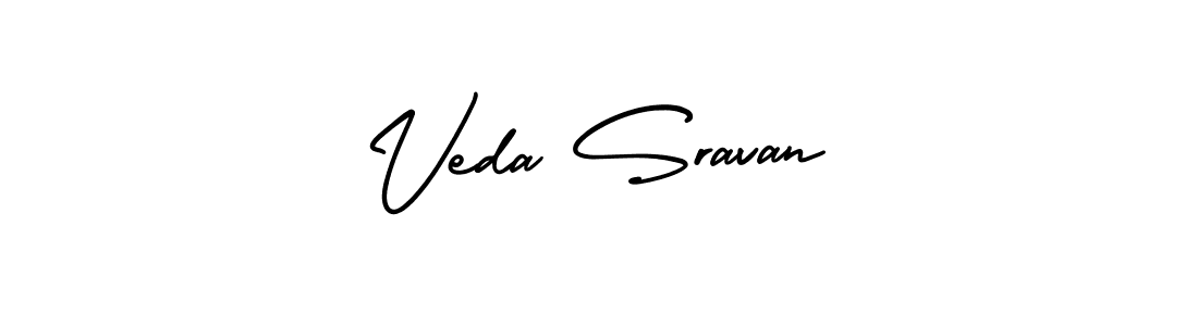 Use a signature maker to create a handwritten signature online. With this signature software, you can design (AmerikaSignatureDemo-Regular) your own signature for name Veda Sravan. Veda Sravan signature style 3 images and pictures png