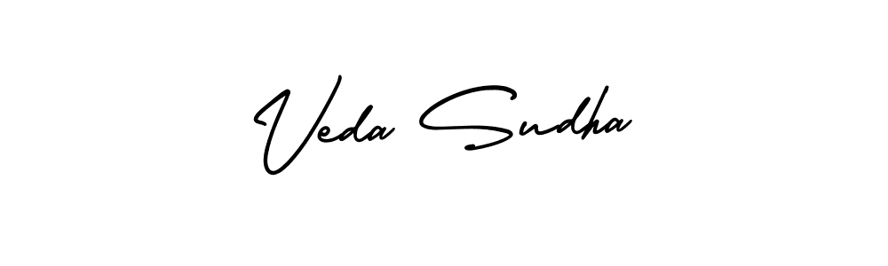 Use a signature maker to create a handwritten signature online. With this signature software, you can design (AmerikaSignatureDemo-Regular) your own signature for name Veda Sudha. Veda Sudha signature style 3 images and pictures png