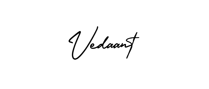 Also we have Vedaant name is the best signature style. Create professional handwritten signature collection using AmerikaSignatureDemo-Regular autograph style. Vedaant signature style 3 images and pictures png