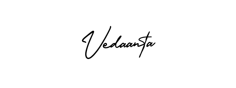 Make a beautiful signature design for name Vedaanta. With this signature (AmerikaSignatureDemo-Regular) style, you can create a handwritten signature for free. Vedaanta signature style 3 images and pictures png