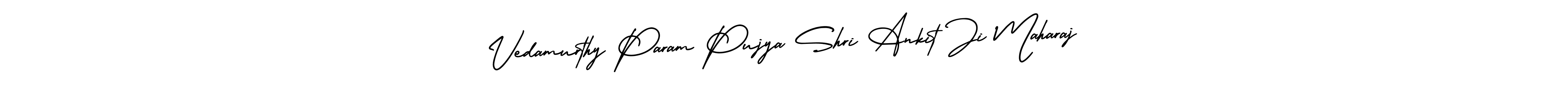 How to make Vedamurthy Param Pujya Shri Ankit Ji Maharaj signature? AmerikaSignatureDemo-Regular is a professional autograph style. Create handwritten signature for Vedamurthy Param Pujya Shri Ankit Ji Maharaj name. Vedamurthy Param Pujya Shri Ankit Ji Maharaj signature style 3 images and pictures png