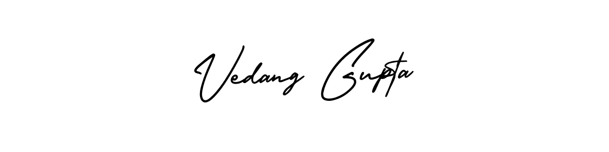 How to make Vedang Gupta signature? AmerikaSignatureDemo-Regular is a professional autograph style. Create handwritten signature for Vedang Gupta name. Vedang Gupta signature style 3 images and pictures png