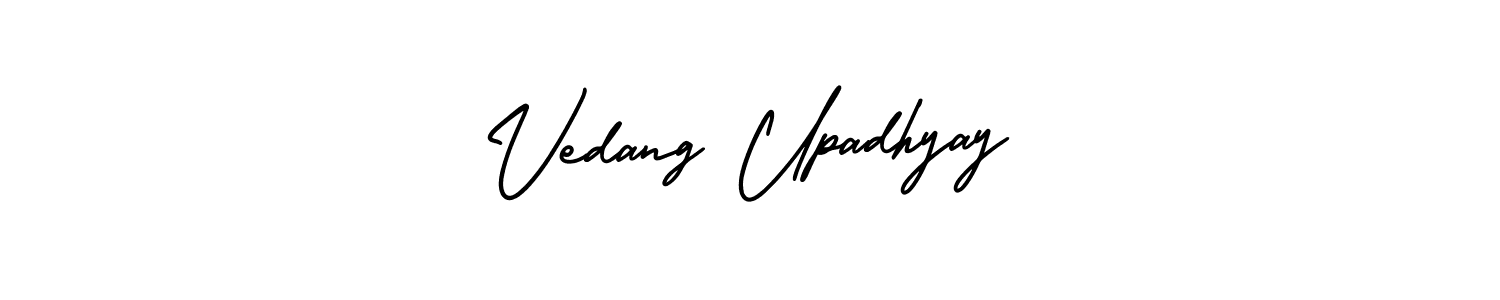 Make a beautiful signature design for name Vedang Upadhyay. With this signature (AmerikaSignatureDemo-Regular) style, you can create a handwritten signature for free. Vedang Upadhyay signature style 3 images and pictures png