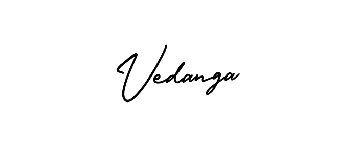 Create a beautiful signature design for name Vedanga. With this signature (AmerikaSignatureDemo-Regular) fonts, you can make a handwritten signature for free. Vedanga signature style 3 images and pictures png