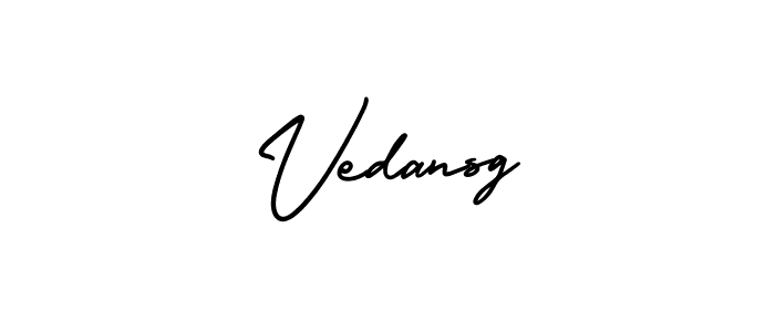 How to make Vedansg name signature. Use AmerikaSignatureDemo-Regular style for creating short signs online. This is the latest handwritten sign. Vedansg signature style 3 images and pictures png