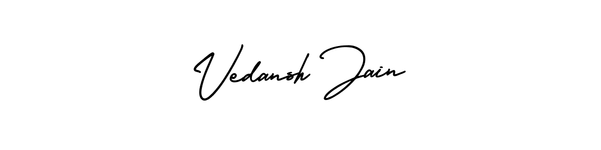 Create a beautiful signature design for name Vedansh Jain. With this signature (AmerikaSignatureDemo-Regular) fonts, you can make a handwritten signature for free. Vedansh Jain signature style 3 images and pictures png