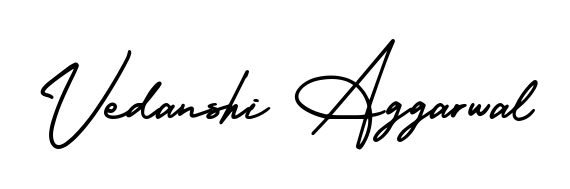 A stylish, flowing autograph style designed for name Vedanshi Aggarwal using AmerikaSignatureDemo-Regular typography. Perfect for digital creative projects. Vedanshi Aggarwal signature style 3 images and pictures png