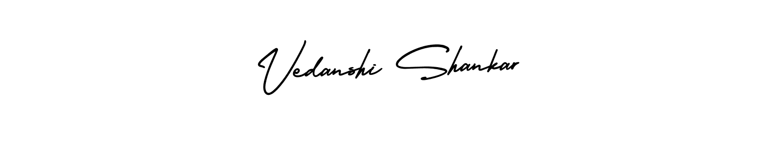 It looks lik you need a new signature style for name Vedanshi Shankar. Design unique handwritten (AmerikaSignatureDemo-Regular) signature with our free signature maker in just a few clicks. Vedanshi Shankar signature style 3 images and pictures png