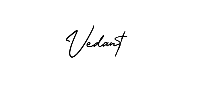 Create a beautiful signature design for name Vedant . With this signature (AmerikaSignatureDemo-Regular) fonts, you can make a handwritten signature for free. Vedant  signature style 3 images and pictures png