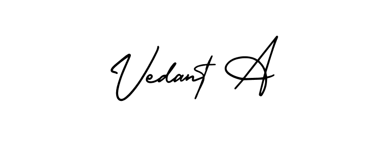 Design your own signature with our free online signature maker. With this signature software, you can create a handwritten (AmerikaSignatureDemo-Regular) signature for name Vedant A. Vedant A signature style 3 images and pictures png