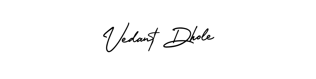 Use a signature maker to create a handwritten signature online. With this signature software, you can design (AmerikaSignatureDemo-Regular) your own signature for name Vedant Dhole. Vedant Dhole signature style 3 images and pictures png