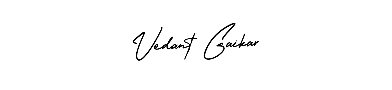 Make a beautiful signature design for name Vedant Gaikar. With this signature (AmerikaSignatureDemo-Regular) style, you can create a handwritten signature for free. Vedant Gaikar signature style 3 images and pictures png