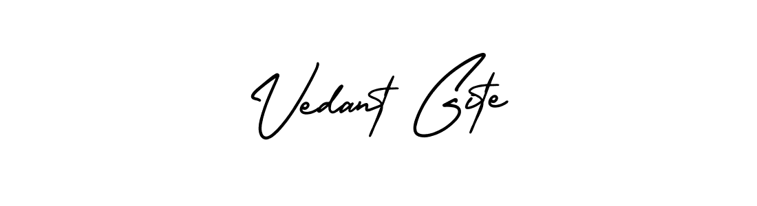 Make a beautiful signature design for name Vedant Gite. Use this online signature maker to create a handwritten signature for free. Vedant Gite signature style 3 images and pictures png