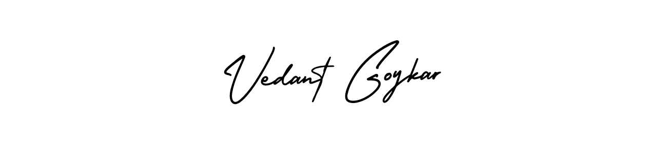 Vedant Goykar stylish signature style. Best Handwritten Sign (AmerikaSignatureDemo-Regular) for my name. Handwritten Signature Collection Ideas for my name Vedant Goykar. Vedant Goykar signature style 3 images and pictures png