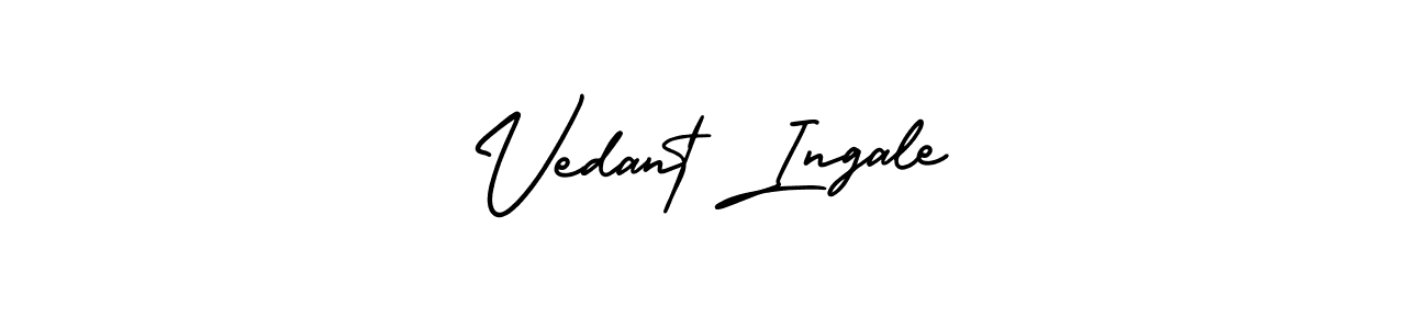 Make a short Vedant Ingale signature style. Manage your documents anywhere anytime using AmerikaSignatureDemo-Regular. Create and add eSignatures, submit forms, share and send files easily. Vedant Ingale signature style 3 images and pictures png