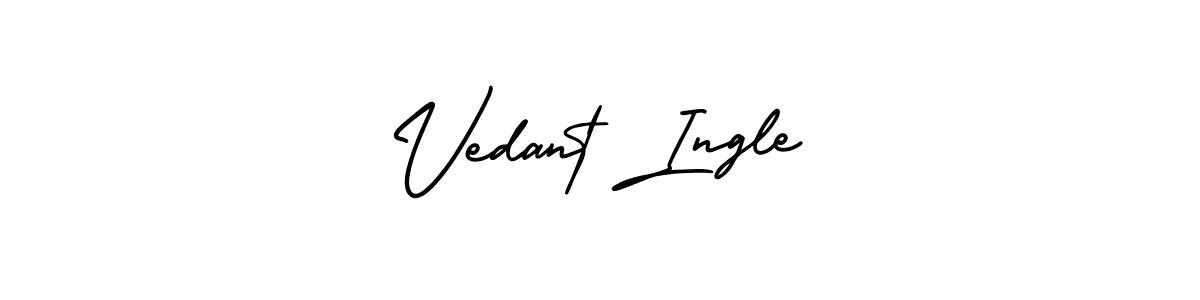 Create a beautiful signature design for name Vedant Ingle. With this signature (AmerikaSignatureDemo-Regular) fonts, you can make a handwritten signature for free. Vedant Ingle signature style 3 images and pictures png