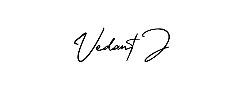 How to Draw Vedant J signature style? AmerikaSignatureDemo-Regular is a latest design signature styles for name Vedant J. Vedant J signature style 3 images and pictures png