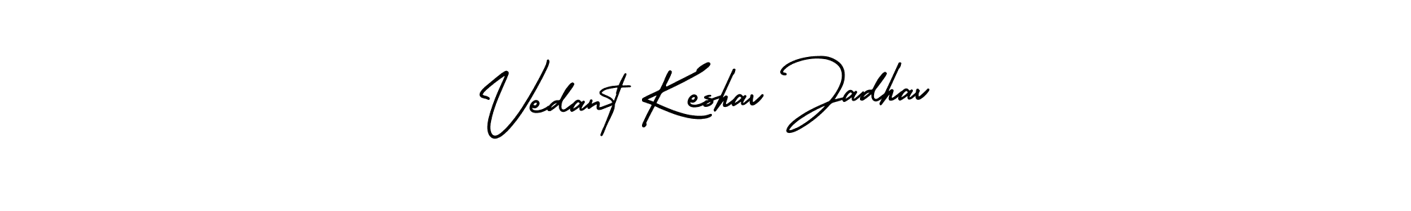 Vedant Keshav Jadhav stylish signature style. Best Handwritten Sign (AmerikaSignatureDemo-Regular) for my name. Handwritten Signature Collection Ideas for my name Vedant Keshav Jadhav. Vedant Keshav Jadhav signature style 3 images and pictures png