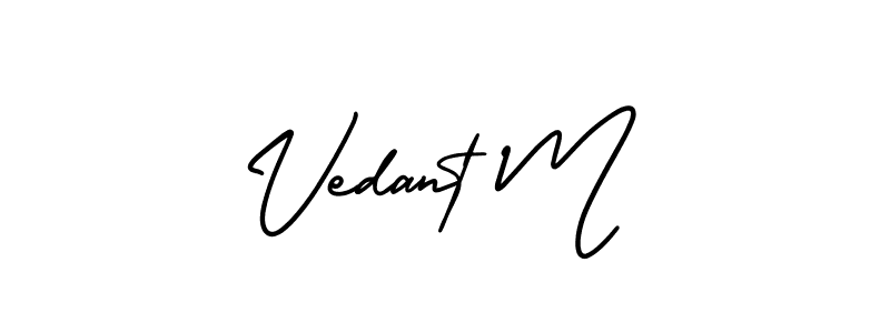 Best and Professional Signature Style for Vedant M. AmerikaSignatureDemo-Regular Best Signature Style Collection. Vedant M signature style 3 images and pictures png