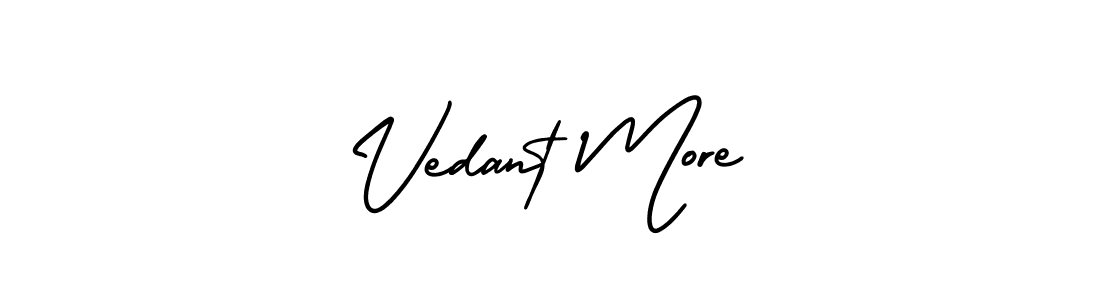 Design your own signature with our free online signature maker. With this signature software, you can create a handwritten (AmerikaSignatureDemo-Regular) signature for name Vedant More. Vedant More signature style 3 images and pictures png